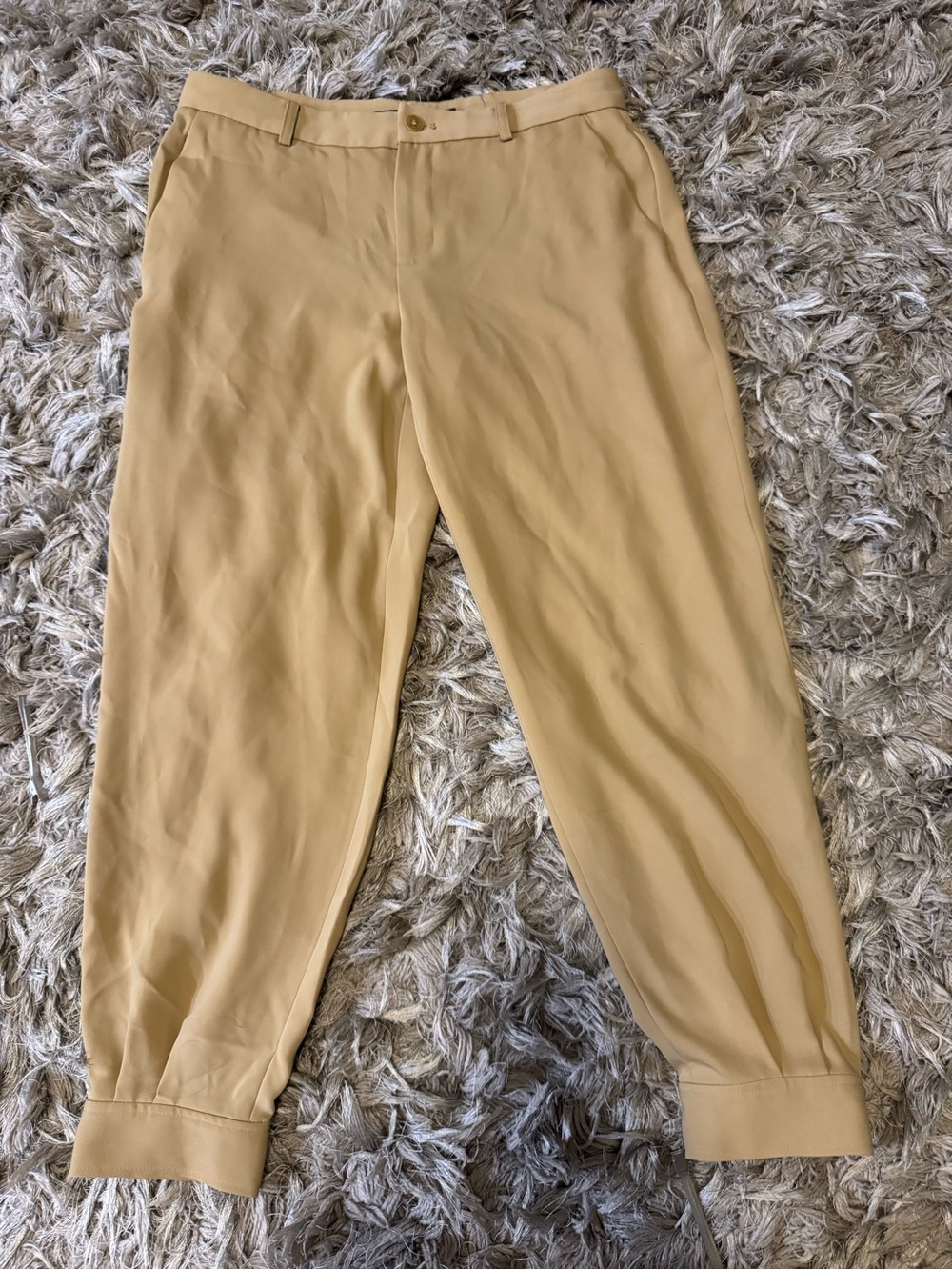 Womens Tan Pull-On Trousers